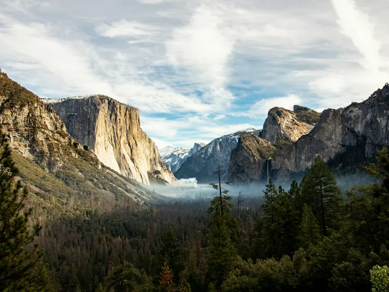 El Capitan en Yosemite Valley gezien vanaf Tunnel View