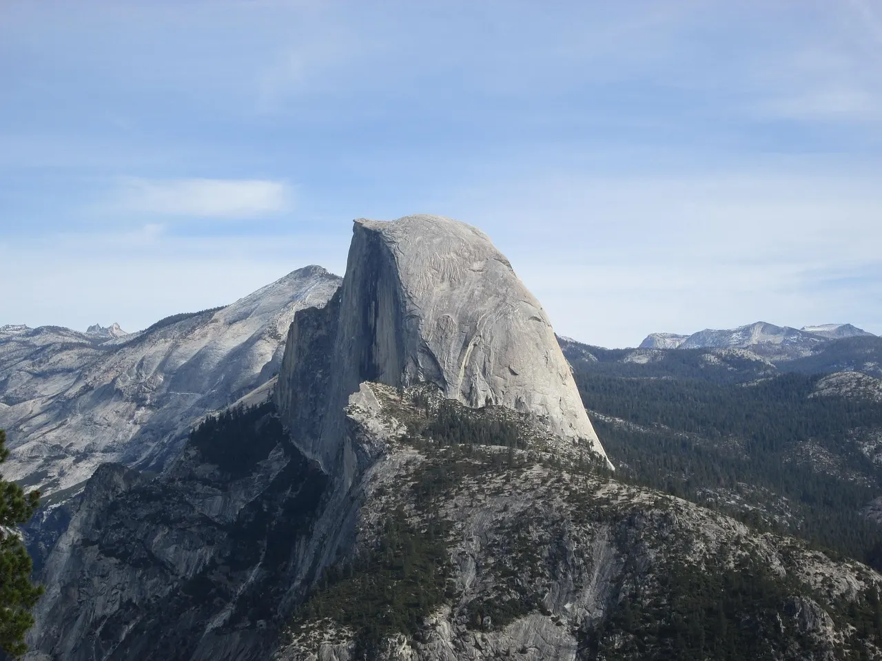 De granieten koepel Half Dome in Yosemite